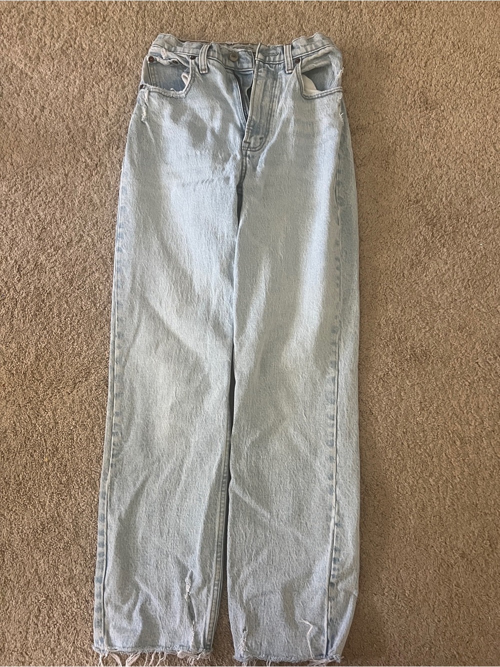 Abercrombie & Fitch Light Wash Straight Leg Jeans